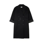 MM6 Maison Margiela Cotton Twill Trench Coat in Black | Trench Coat | Luxury Shoes 
