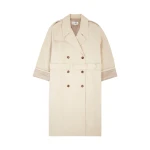 MM6 Maison Margiela Cotton Twill Trench Coat in Ecru | Trench Coat | Luxury Shoes 