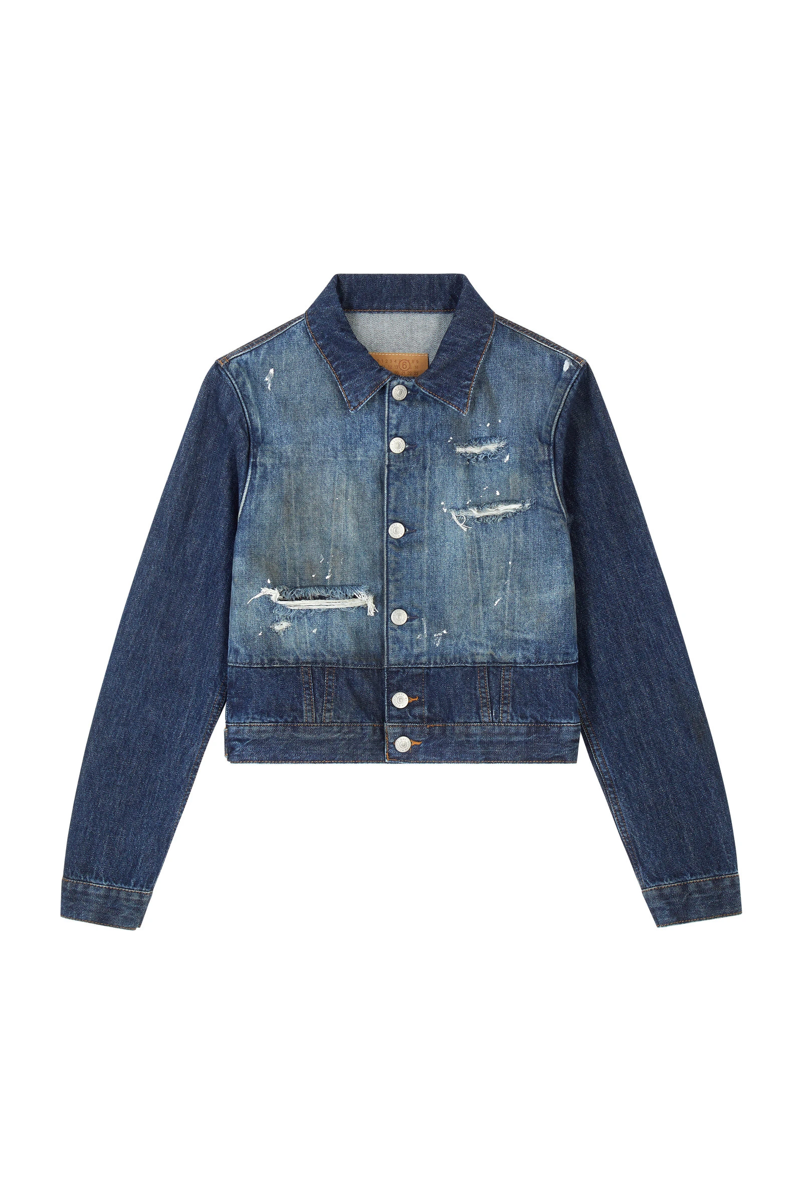 MM6 Maison Margiela Cropped Denim Jacket in Blue MM6 Maison Margiela Cropped Denim Jacket in Blue | Denim | Luxury Shoes