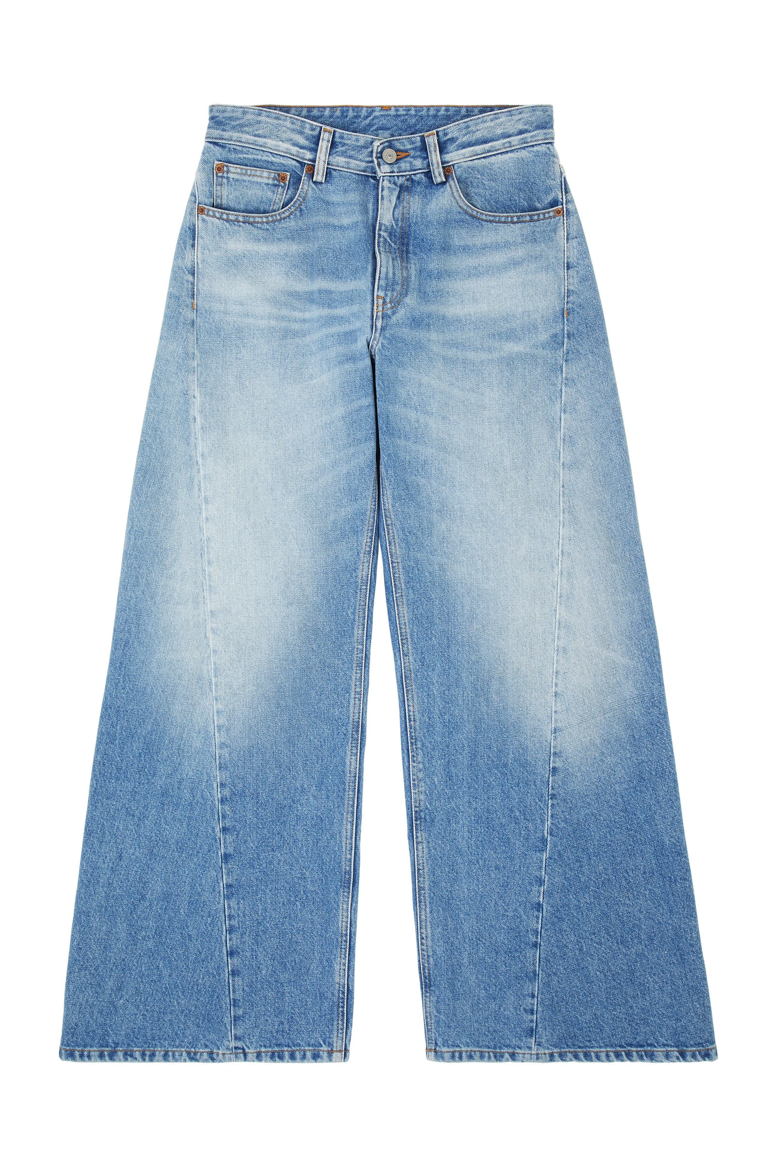 MM6 Maison Margiela Curved-Seam Wide-Leg Jeans in Blue MM6 Maison Margiela Curved-Seam Wide-Leg Jeans in Blue | Denim | Luxury Shoes