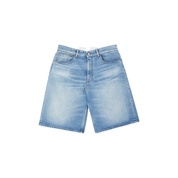 MM6 Maison Margiela Denim Bermuda Shorts in Blue | Denim Shorts | Luxury Shoes 