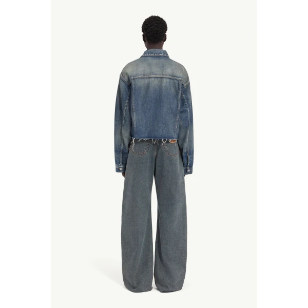 MM6 Maison Margiela Denim Jacket in Blue, view 4 | Denim | Luxury Shoes 
