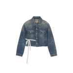 MM6 Maison Margiela Denim Jacket in Blue | Denim | Luxury Shoes 