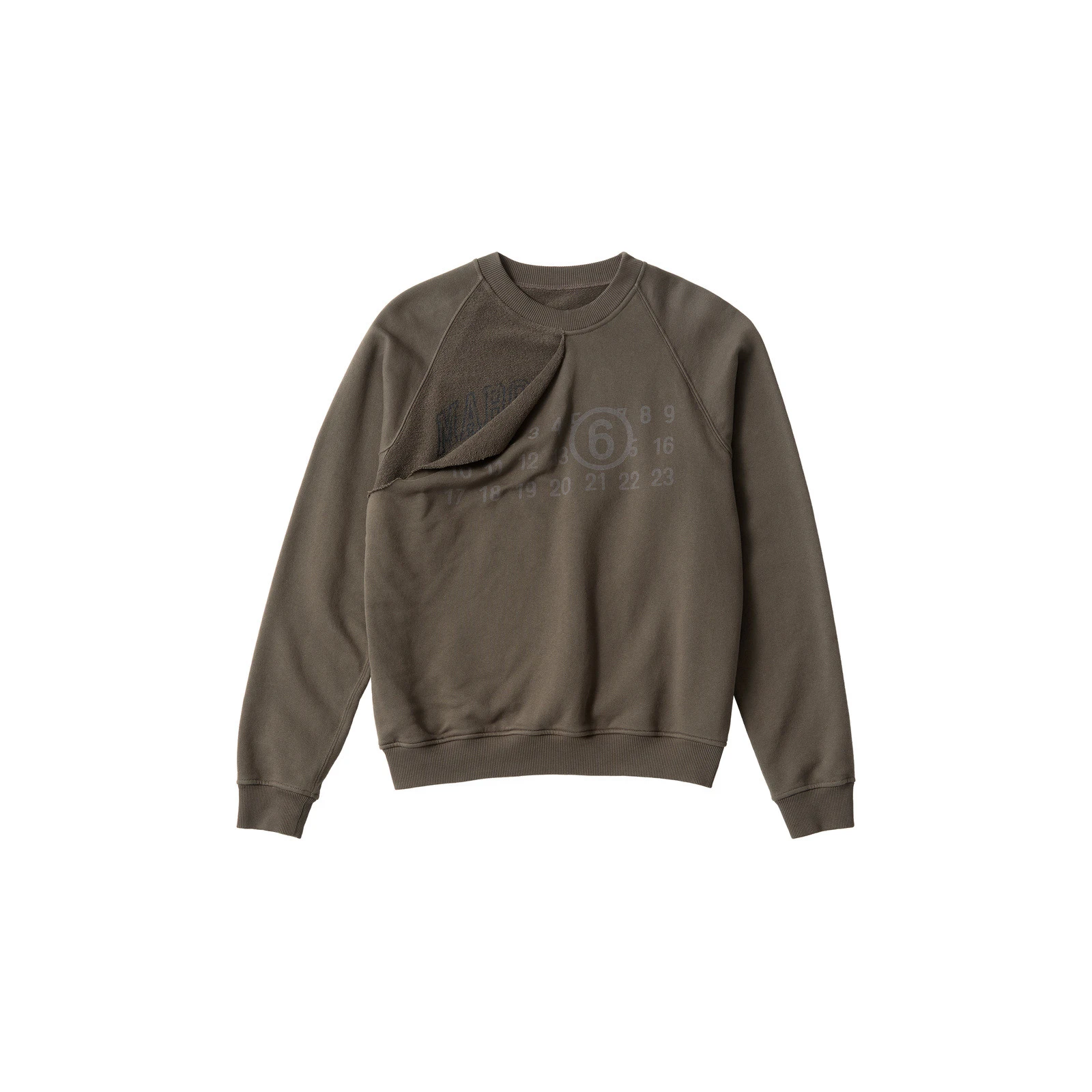 MM6 Maison Margiela Double Layer Sweatshirt in Olive MM6 Maison Margiela Double Layer Sweatshirt in Olive | Hoodies | Luxury Shoes