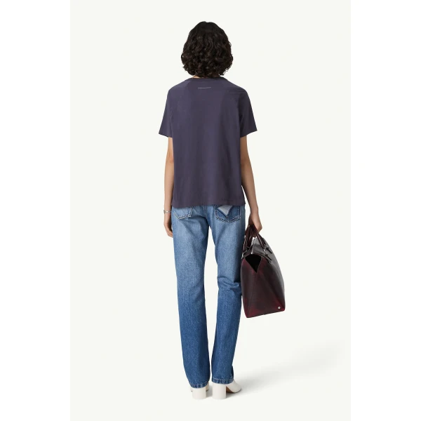 MM6 Maison Margiela Double Layer T-Shirt in Blue, view 4 | T-shirts | Luxury Shoes 