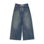MM6 Maison Margiela Drawstring Jeans in Grey Blue | Denim | Luxury Shoes 