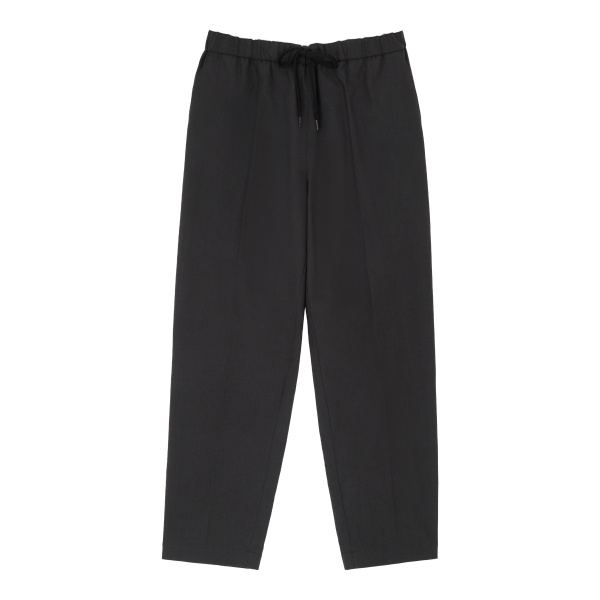 MM6 Maison Margiela Drawstring Wool Shirting Trousers in Anthracite | Tailored pants | Luxury Shoes 