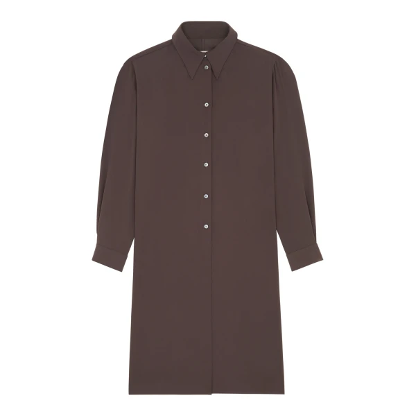 MM6 Maison Margiela Dual-Wear Shirt in Brown | Shirts | Luxury Shoes 