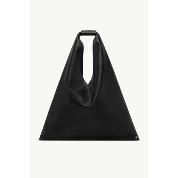 MM6 Maison Margiela Faux Leather Japanese Bag Classic Medium in Black, view 2 | Totes & Top-Handle Bags | Luxury Shoes 