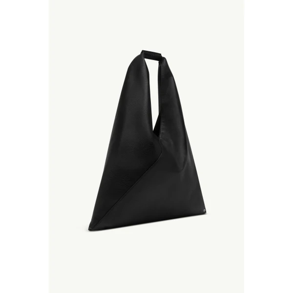 MM6 Maison Margiela Faux Leather Japanese Bag Classic Medium in Black, view 3 | Totes & Top-Handle Bags | Luxury Shoes 