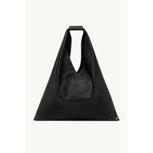 MM6 Maison Margiela Faux Leather Japanese Bag Classic Medium in Black, view 4 | Totes & Top-Handle Bags | Luxury Shoes 