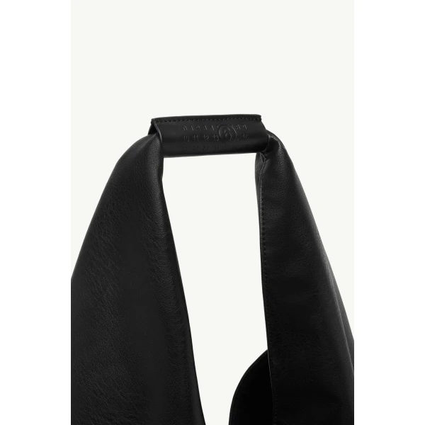 MM6 Maison Margiela Faux Leather Japanese Bag Classic Medium in Black, view 5 | Totes & Top-Handle Bags | Luxury Shoes 