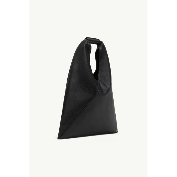 MM6 Maison Margiela Faux Leather Japanese Bag Classic Small in Black, view 3 | Totes & Top-Handle Bags | Luxury Shoes 