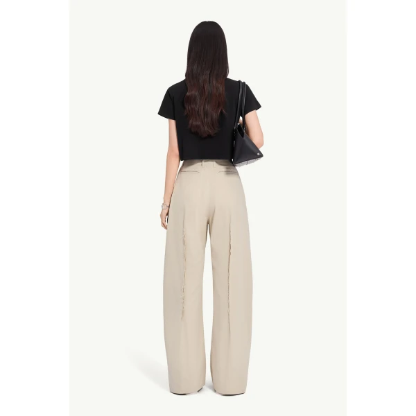 MM6 Maison Margiela Flipped-Print Overdyed T-Shirt in Black, view 4 | T-shirts | Luxury Shoes 
