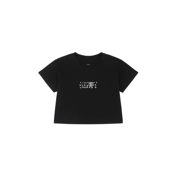 MM6 Maison Margiela Flipped-Print Overdyed T-Shirt in Black | T-shirts | Luxury Shoes 