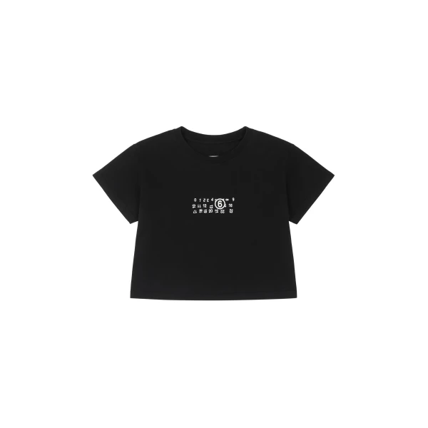 MM6 Maison Margiela Flipped-Print Overdyed T-Shirt in Black | T-shirts | Luxury Shoes 