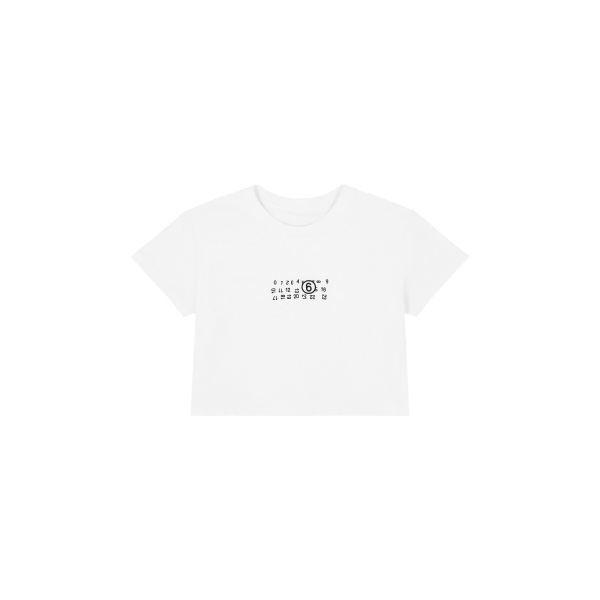 MM6 Maison Margiela Flipped-Print Overdyed T-Shirt in White | T-shirts | Luxury Shoes 