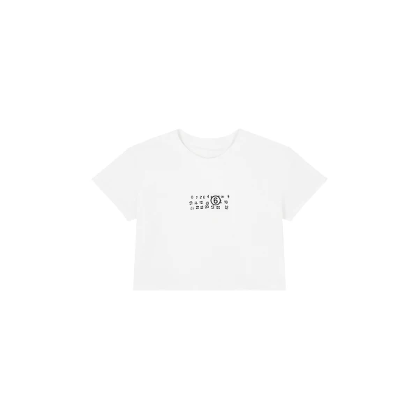 MM6 Maison Margiela Flipped-Print Overdyed T-Shirt in White | T-shirts | Luxury Shoes 