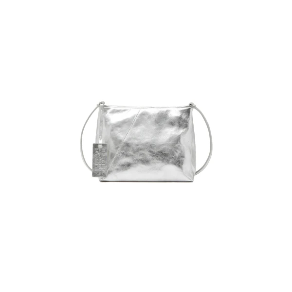 MM6 Maison Margiela Folded Japanese Shoulder Bag in Silver | Shoulder & Crossbody Bags | Luxury Shoes 
