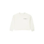 MM6 Maison Margiela Handwritten-Print Sweatshirt in Ecru | Hoodies | Luxury Shoes 