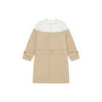 MM6 Maison Margiela High-Cut Cotton Trench Dress in Pink Beige | Midi Dresses | Luxury Shoes 