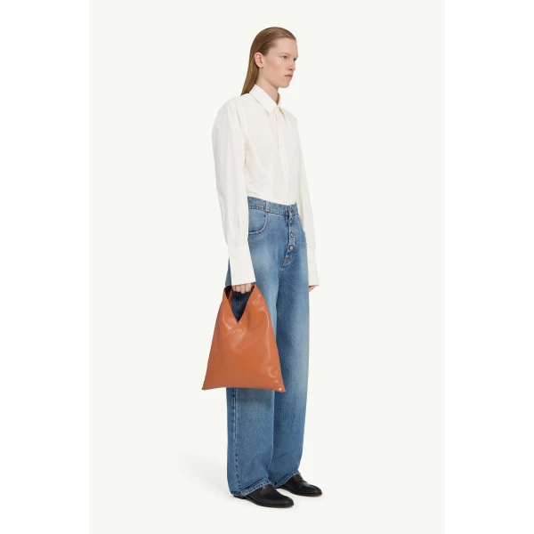 MM6 Maison Margiela High-Waisted Jeans in Light Blue, view 3 | Denim | Luxury Shoes 