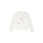 MM6 Maison Margiela Horse Print Unbrushed Cotton Sweatshirt in Ecru | Hoodies | Luxury Shoes 