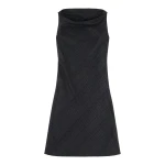 MM6 Maison Margiela Jacquard Dress in Black | Midi Dresses | Luxury Shoes 