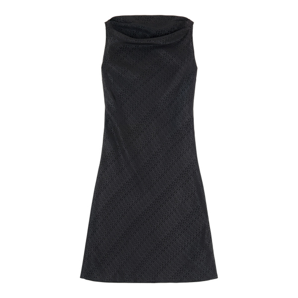 MM6 Maison Margiela Jacquard Dress in Black | Midi Dresses | Luxury Shoes 