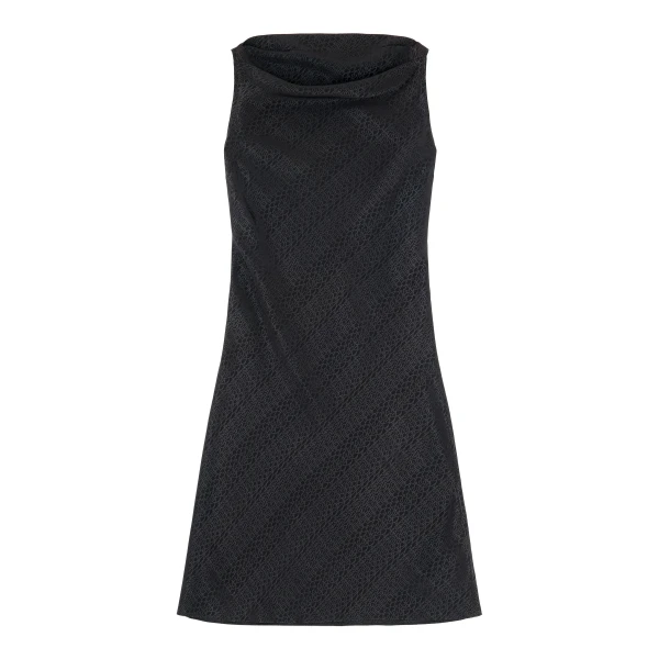 MM6 Maison Margiela Jacquard Dress in Black | Midi Dresses | Luxury Shoes 