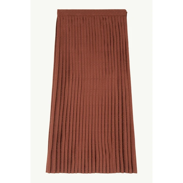 MM6 Maison Margiela Jacquard Midi Skirt in Light Brown, view 6 | Midi Skirts | Luxury Shoes 