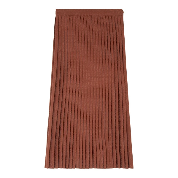 Jacquard Midi Skirt in Light Brown