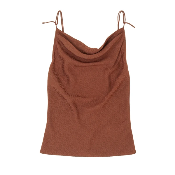 MM6 Maison Margiela Jacquard Top in Light Brown | Tops | Luxury Shoes 