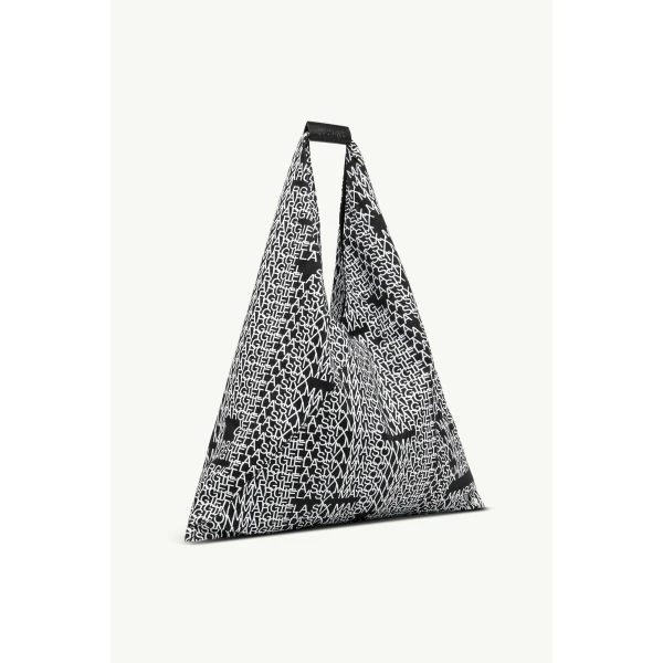 MM6 Maison Margiela Japanese Bag Classic Medium in Black and White, view 3 | Totes & Top-Handle Bags | Luxury Shoes 