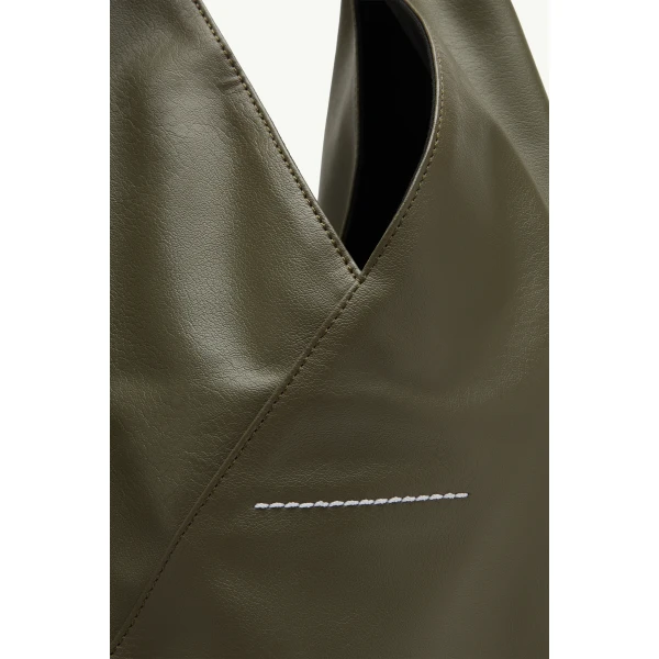 MM6 Maison Margiela Japanese Bag Classic Medium in Khaki, view 6 | Totes & Top-Handle Bags | Luxury Shoes 