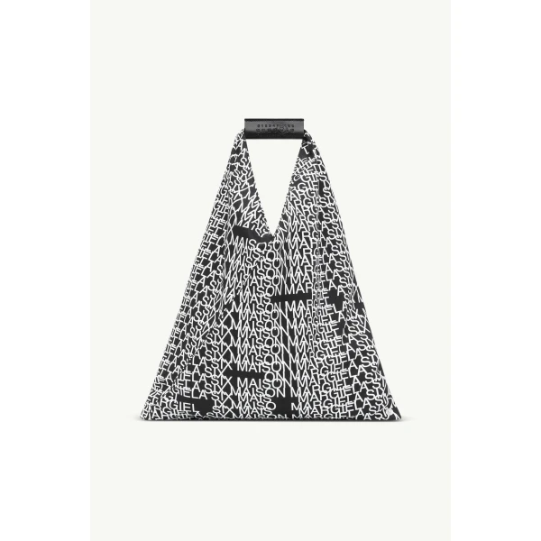 MM6 Maison Margiela Japanese Bag Classic Small in Black and White, view 2 | Totes & Top-Handle Bags | Luxury Shoes 