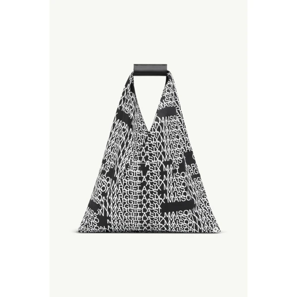 MM6 Maison Margiela Japanese Bag Classic Small in Black and White, view 4 | Totes & Top-Handle Bags | Luxury Shoes 