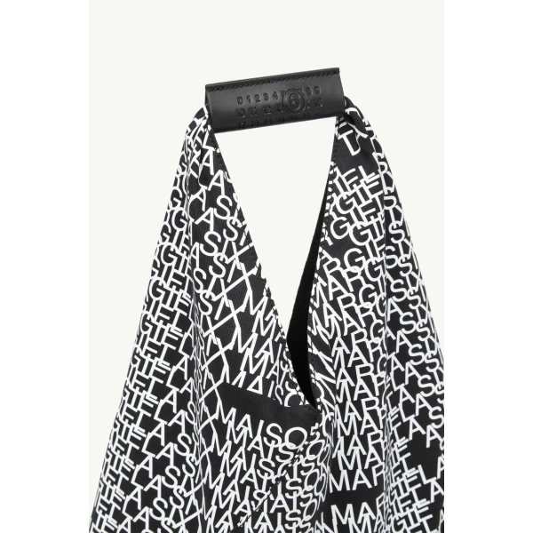 MM6 Maison Margiela Japanese Bag Classic Small in Black and White, view 5 | Totes & Top-Handle Bags | Luxury Shoes 