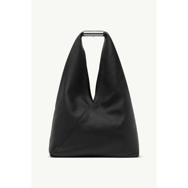 MM6 Maison Margiela Japanese Bag Jewel Handle Classic in Black, view 2 | Totes & Top-Handle Bags | Luxury Shoes 