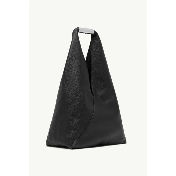 MM6 Maison Margiela Japanese Bag Jewel Handle Classic in Black, view 3 | Totes & Top-Handle Bags | Luxury Shoes 
