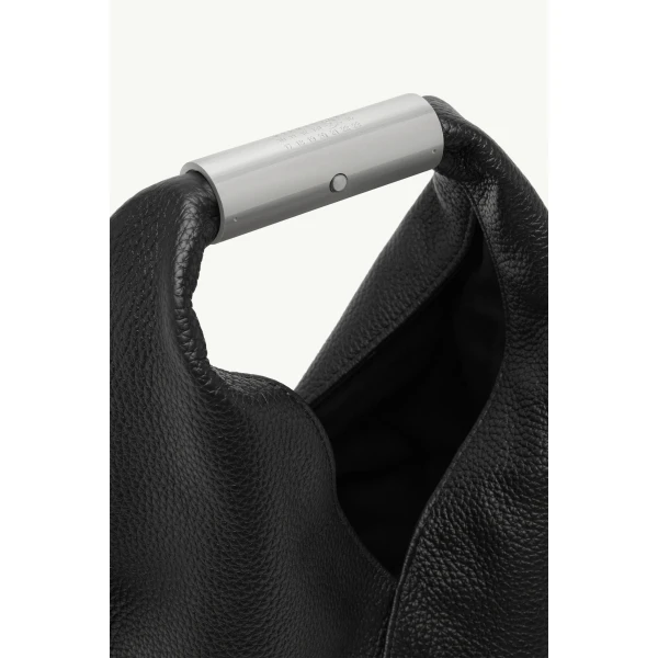 MM6 Maison Margiela Japanese Bag Jewel Handle Classic with Strap in Black, view 5 | Totes & Top-Handle Bags | Luxury Shoes 