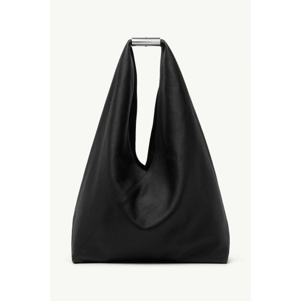 MM6 Maison Margiela Japanese Bag Jewel Handle Large in Black, view 2 | Totes & Top-Handle Bags | Luxury Shoes 