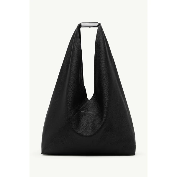 MM6 Maison Margiela Japanese Bag Jewel Handle Large in Black, view 4 | Totes & Top-Handle Bags | Luxury Shoes 