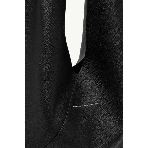 MM6 Maison Margiela Japanese Bag Jewel Handle Large in Black, view 6 | Totes & Top-Handle Bags | Luxury Shoes 