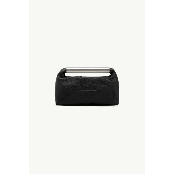 MM6 Maison Margiela Japanese Bag Jewel Handle in Black, view 4 | Totes & Top-Handle Bags | Luxury Shoes 