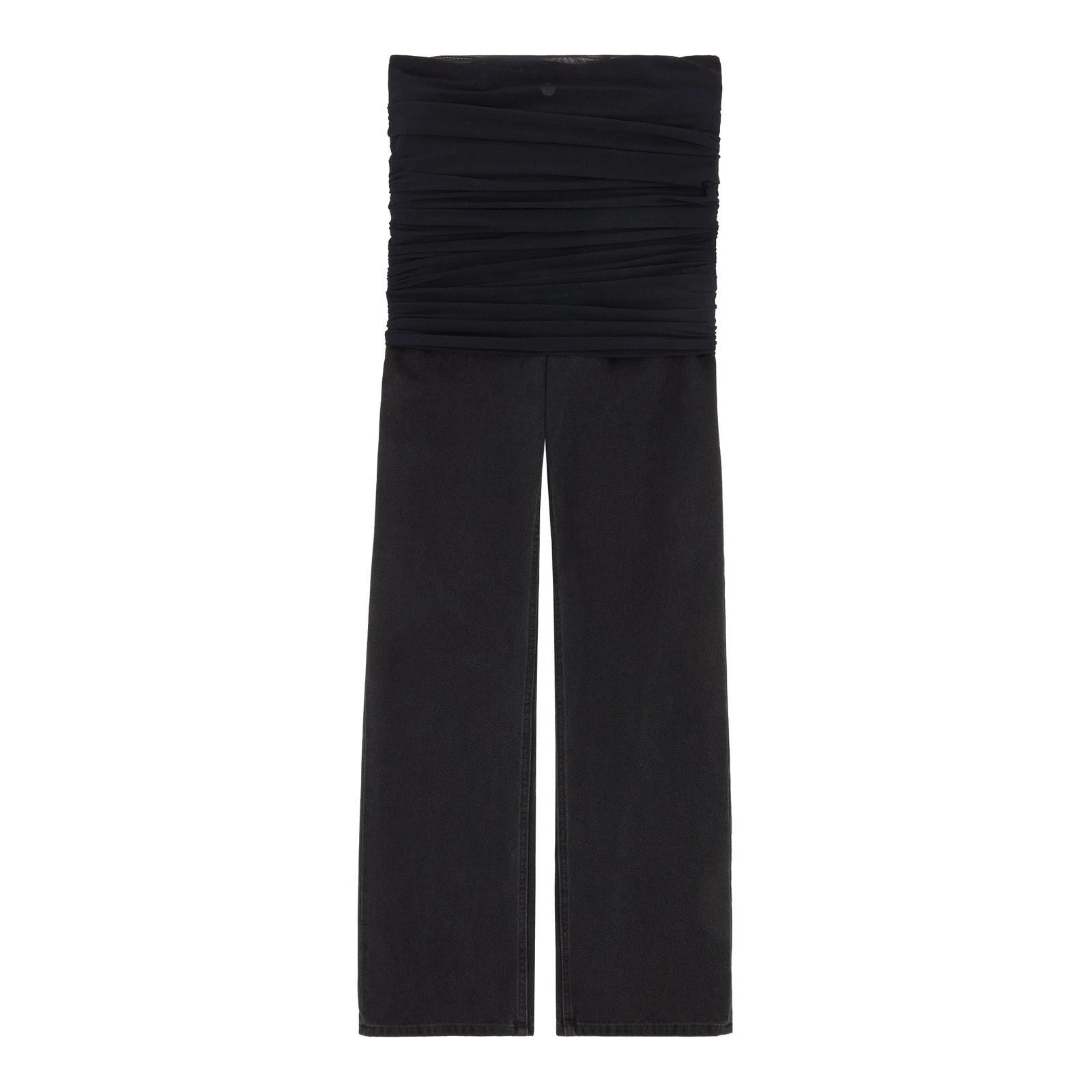 MM6 Maison Margiela Jeans with Overlay in Black MM6 Maison Margiela Jeans with Overlay in Black | Denim | Luxury Shoes