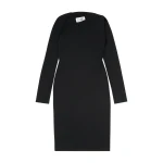 MM6 Maison Margiela Jersey Midi Dress in Black | Midi Dresses | Luxury Shoes 