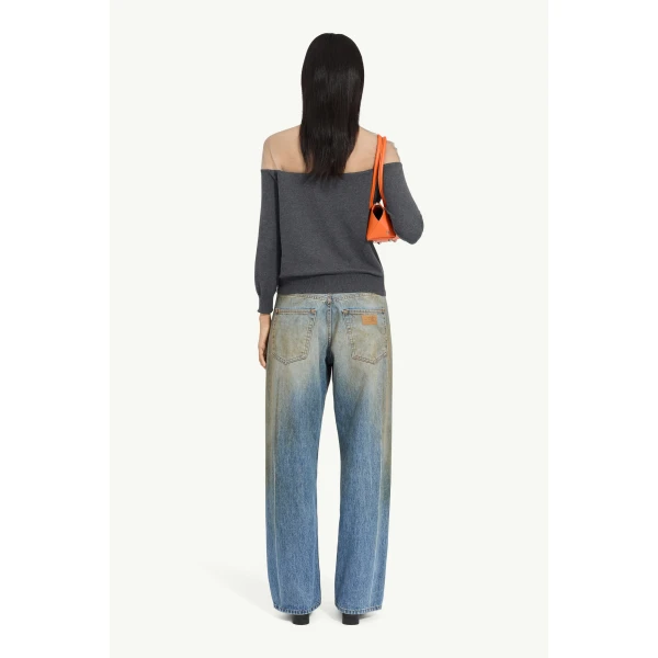 MM6 Maison Margiela Knit Cardigan in Dark Grey, view 4 | Cardigan | Luxury Shoes 