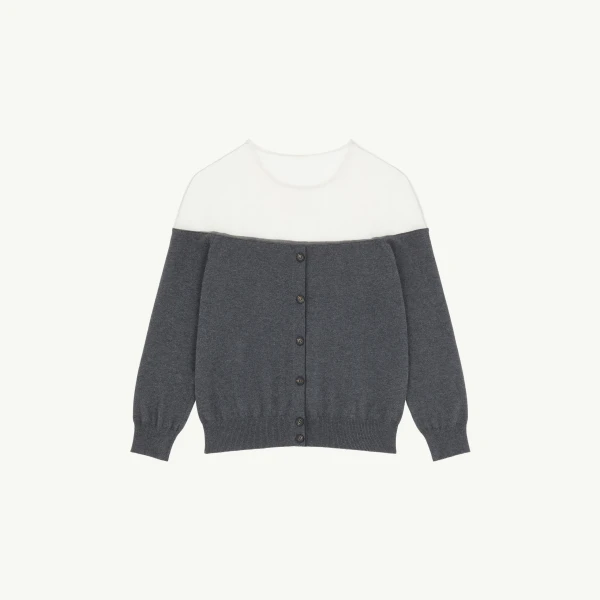 Knit Cardigan in Dark Grey