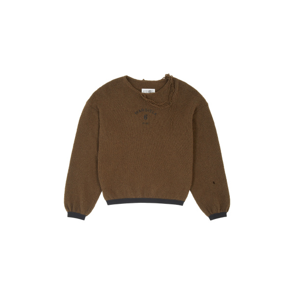 MM6 Maison Margiela Knit Jumper in Khaki | Sweaters | Luxury Shoes 